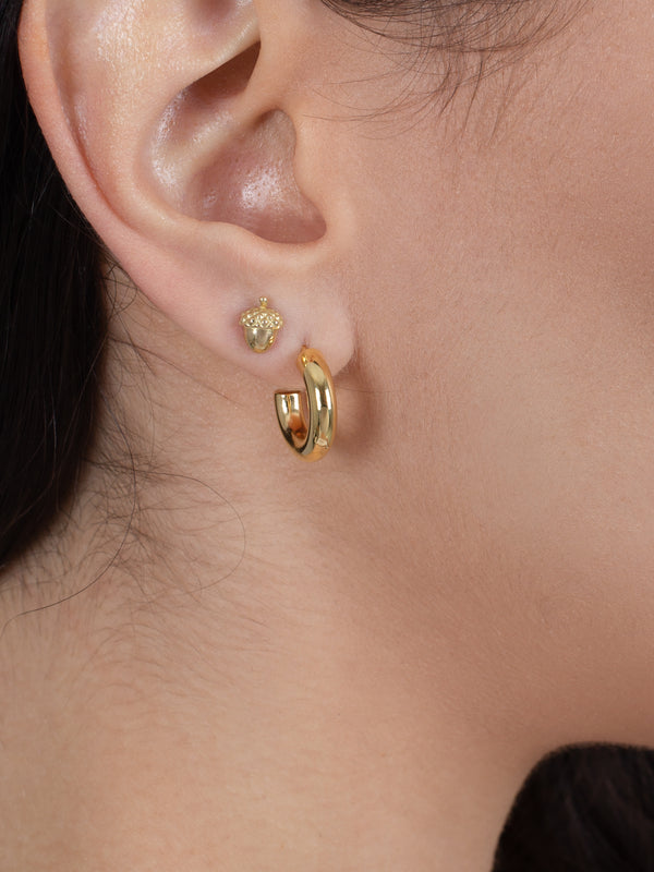 Acorn stud earrings 18k - IDAMARI