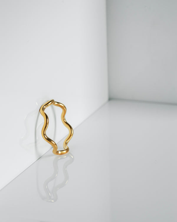 Billow wave ring 18k - IDAMARI