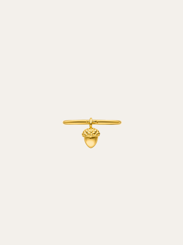 Acorn Charm Ring 18k - IDAMARI