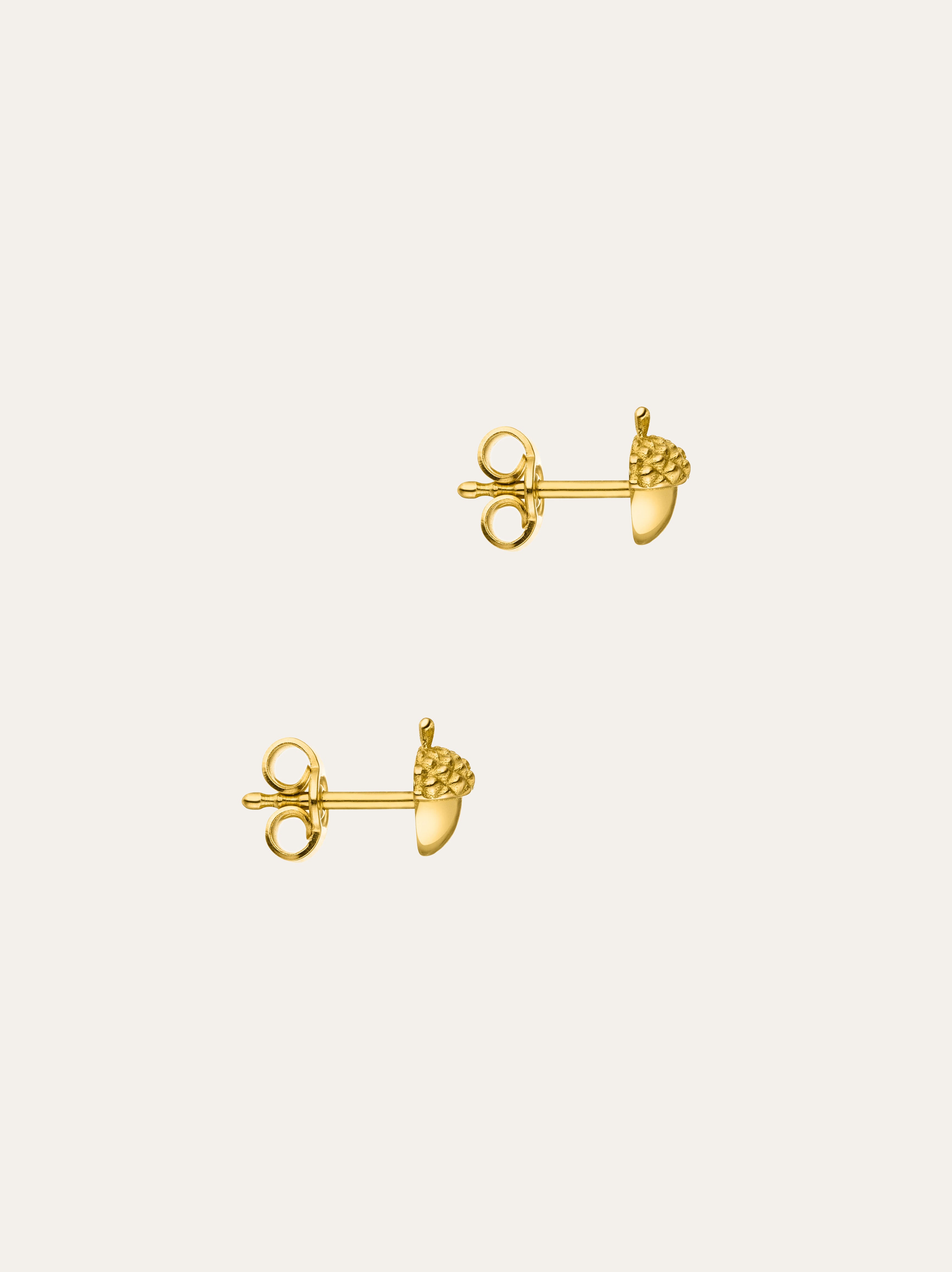 Gold Plated Square Cubic Zirconia Martini Stud Earrings | Glitters