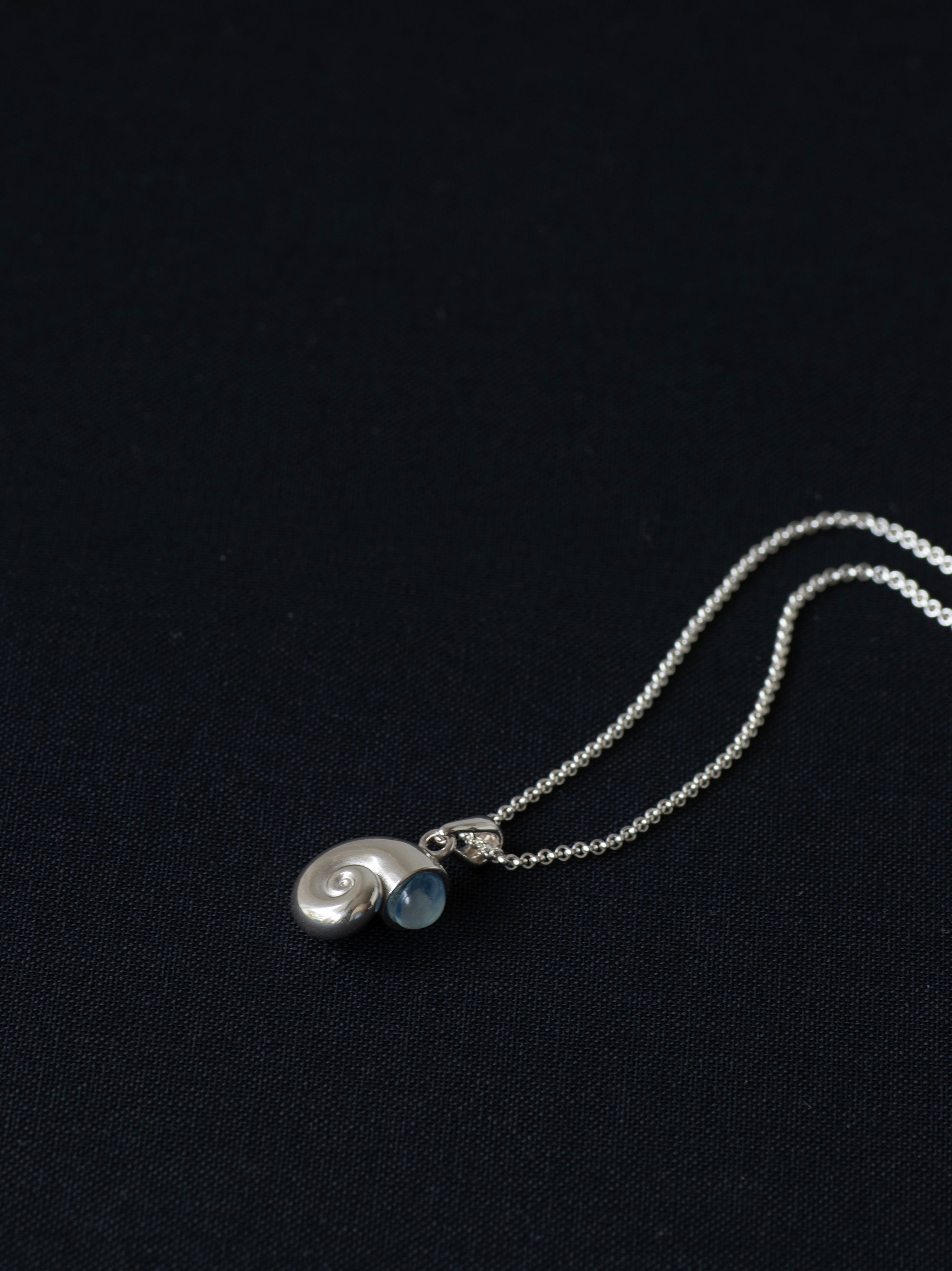 Aquamarine Nautilus necklace Large