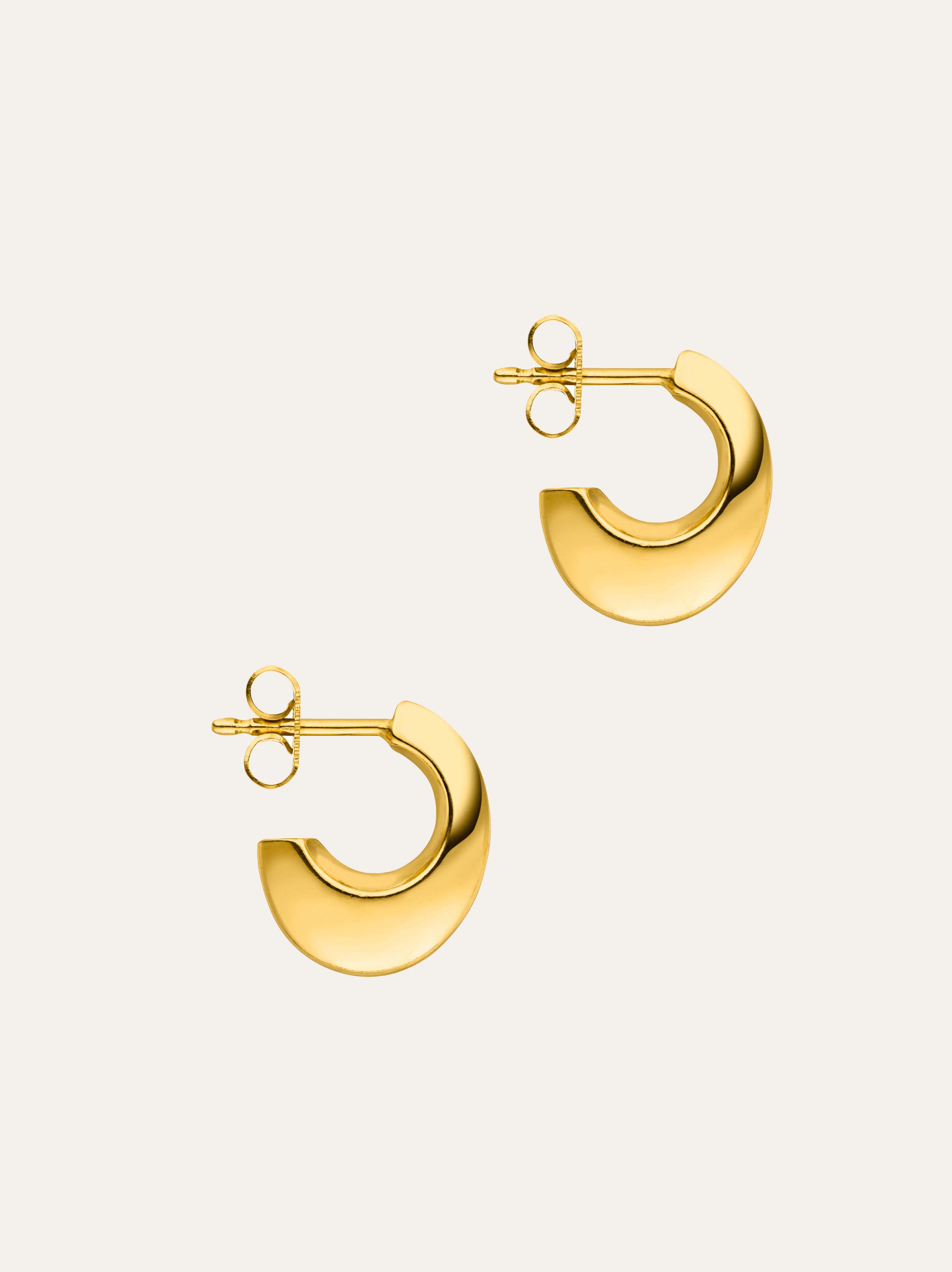 Crescent hoop earrings