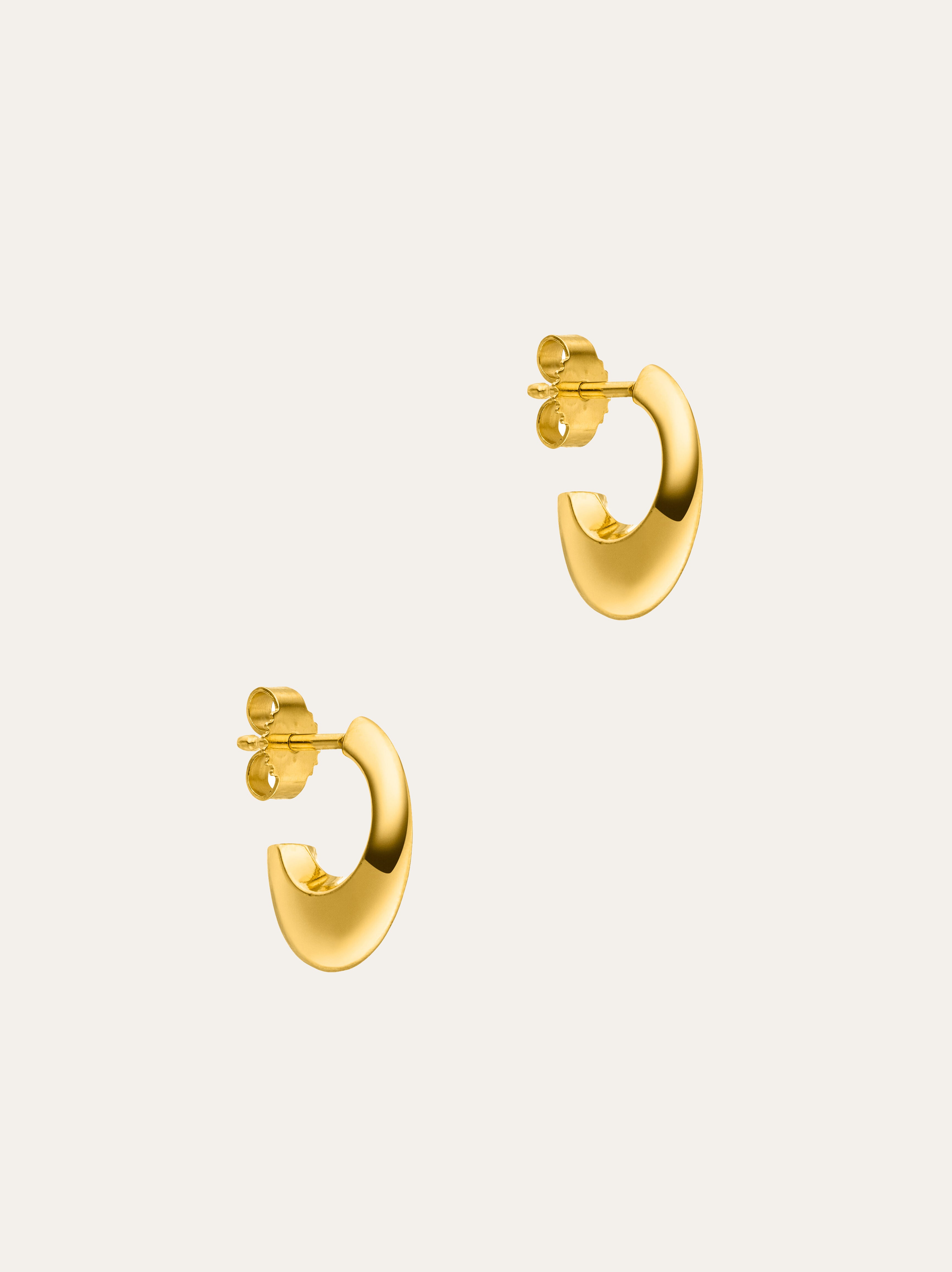 Crescent hoop earrings