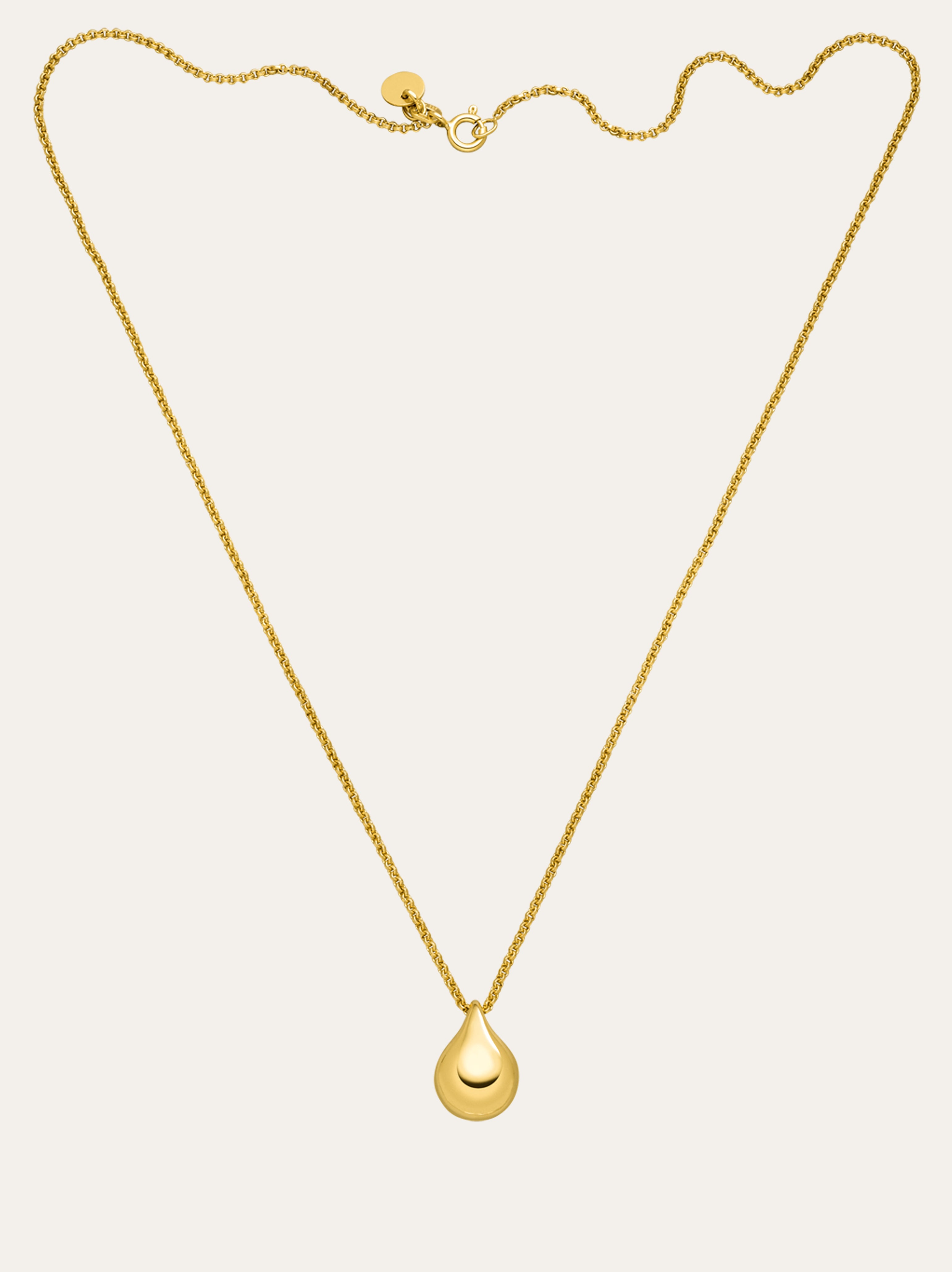 Yellow Gold Teardrop Diamond Necklace by Jewelry Designer Luvente –  Prospect Jewelers